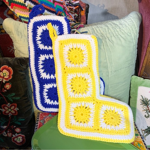 70s Granny Square Stockings - Picture 1 of 4